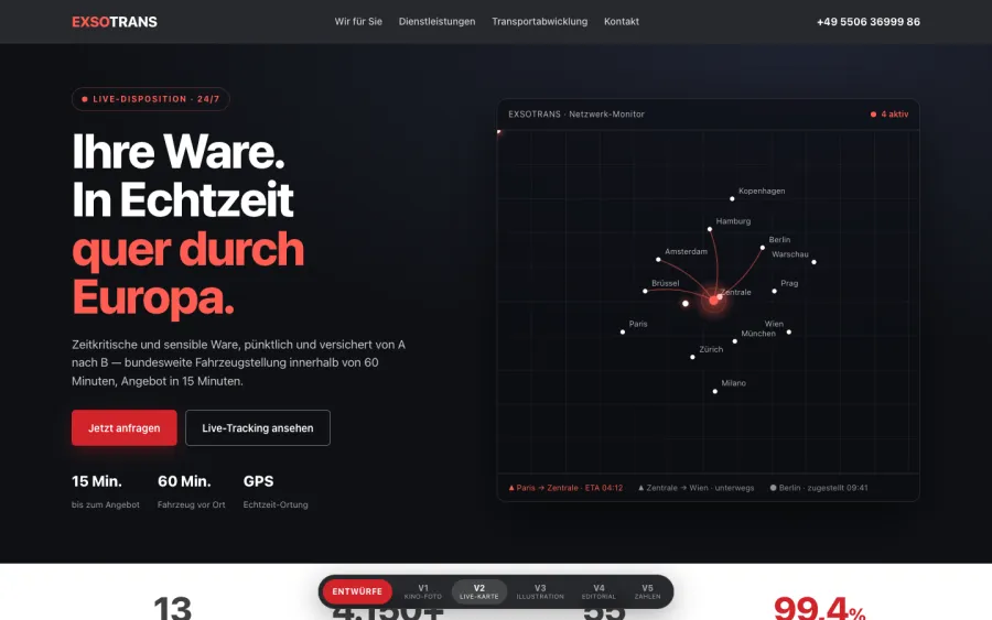 Vorschau Entwurf 2 — Live-Karte